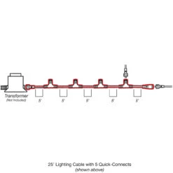 Accessories Aquascape 25' LED Lighting Cables -Aquavista Shop aquascape lighting cable illustration 1000 56478.1662582350