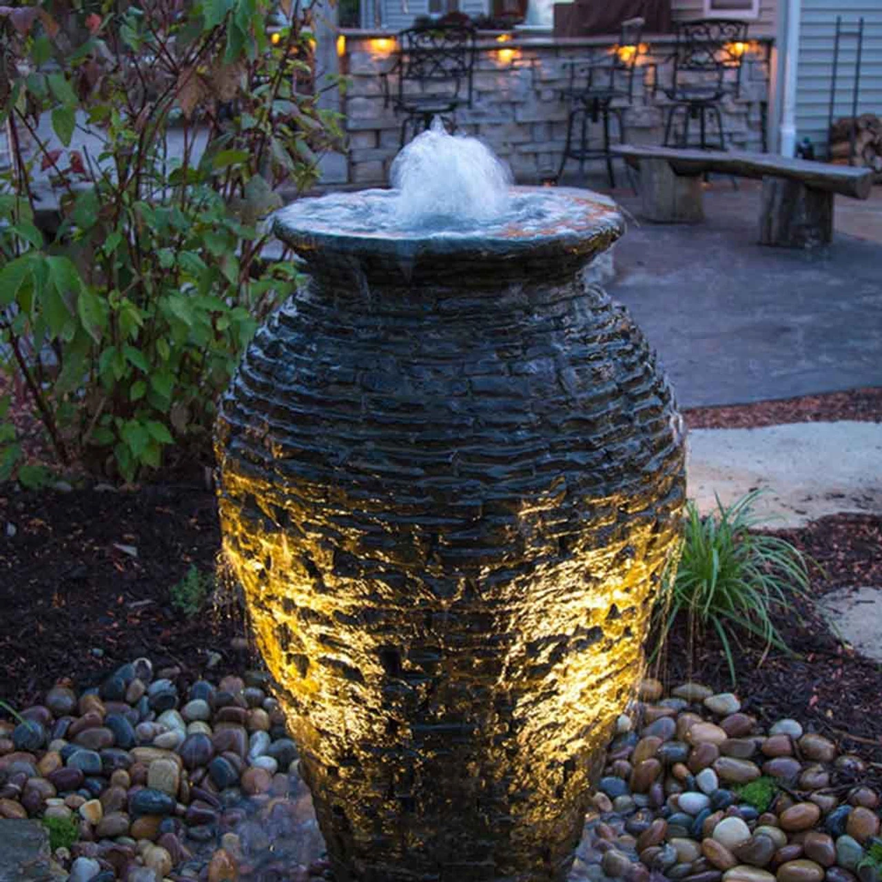 Aquascape Stacked Slate Urn Landscape Fountain Kits 4 Aquascape Stacked Slate Urn Landscape Fountain Kits - Image 4