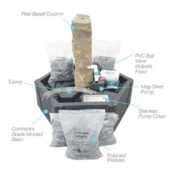 Rustic Basalt Fountain Kits -Aquavista Shop basalt fountain kit diagram 1 1000 14687.1643677420