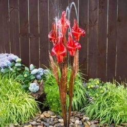 Copper Red Iris Flower Fountain Kit