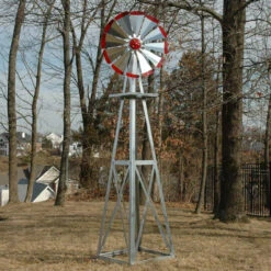 8' Decorative Galvanized Backyard Windmills