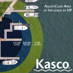 Kasco AquatiClear Water Circulator W/ Horizontal Float, 1 HP, 230V -Aquavista Shop kasco aquaticlear area 1000 41595.1652385163